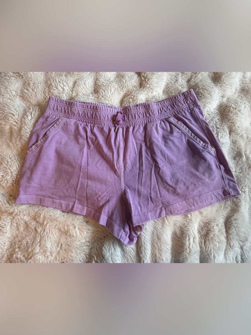 CALIA Women’s Purple Lavender Pull On Drawstring Shorts Size XXL